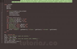 programacion en ruby: clase Asiento