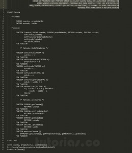 programacion en pseudocodigo: clase Cuenta