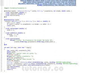 programacion en Objective C: clase Cuenta