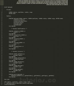 programacion en pseudocodigo: clase Empleado