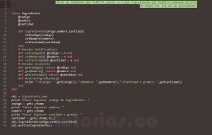 programacion en ruby: clase Ingrediente