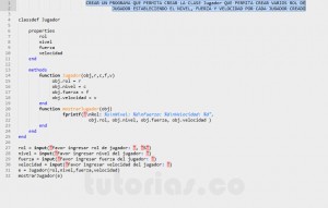 programacion en matlab: clase Jugador