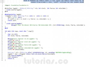 programacion en objective c: clase Jugador