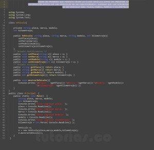 programacion en c#: clase Vehiculo