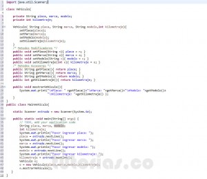programacion en java: clase Vehiculo