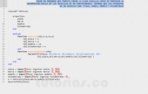 programacion en matlab: clase Vehiculo