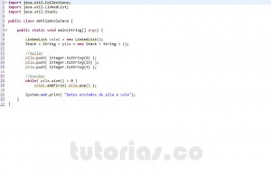 programacion en java: pasar datos de pila a cola