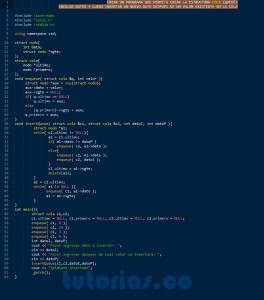 programacion en c++: insertar y desplazar datos en cola