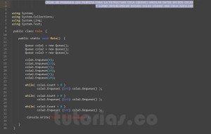 programacion en c#: intercambiar colas