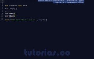programacion en python: hallar mayor dato de una cola