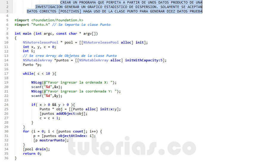 POO + Objective C (aplicacion clase Punto)