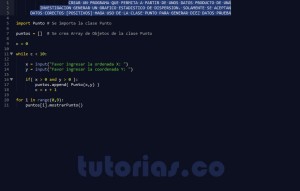 programacion en python: aplicacion clase Punto