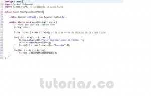 programacion en java: aplicacion clase Ficha