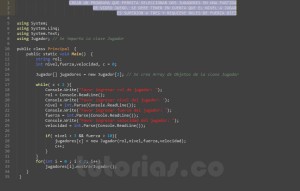 programacion en C#: aplicacion Jugador