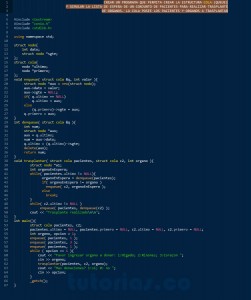 programacion en c++: aplicacion trasplante de organos