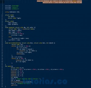 programacion en c++: borrar dato en cola