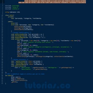 programacion en C++: clase Actor