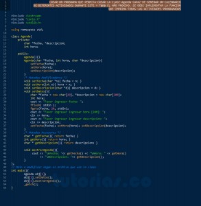 programacion en C++: clase Agenda