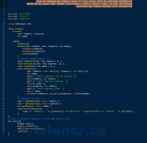 programacion en C++: clase Animal