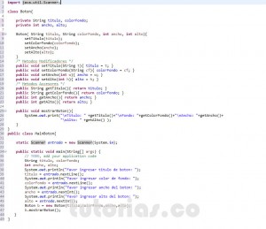 programacion en java: clase Boton