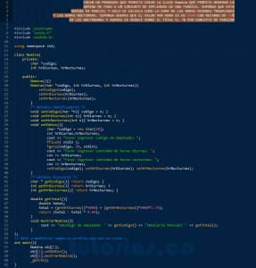 programacion en C++: clase Nomina