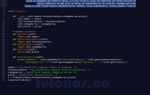 programacion en python: clase Producto