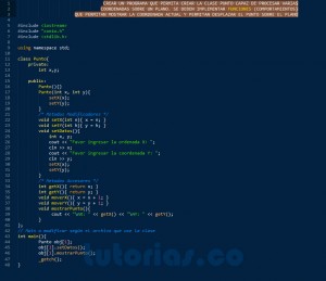 programacion en C++: clase Punto