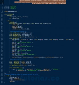 programacion en C++: clase Vehiculo