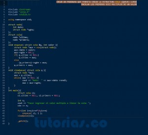 programacion en c++: cola de numeros multiplos