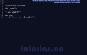 programacion en python: cola de numeros pares