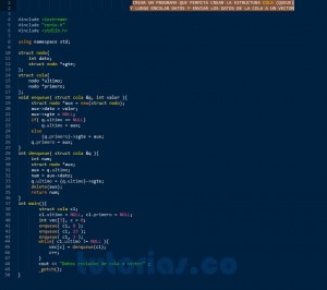 programacion en c++: pasar datos de cola a vector