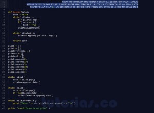 programacion en python: diferencia de pilas