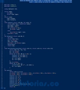 programacion en turbo C: dos colas alternadas en una