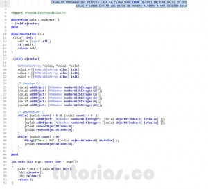 programacion en objective c: dos colas alternadas en una