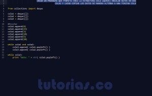 programacion en python: dos colas alternas en una
