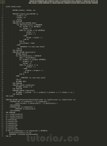 programacion en pseudocodigo: producto de colas
