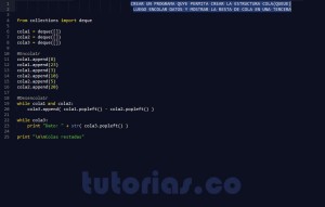 programacion en python: resta de colas