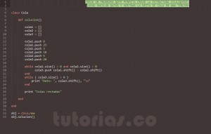 programacion en ruby: resta de colas