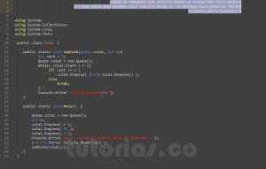 programacion en c#: subcola 1 hasta n