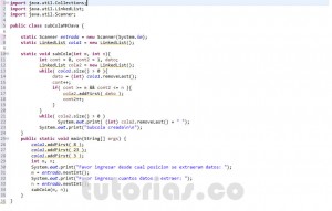 programacion en java: subcola de m hasta n