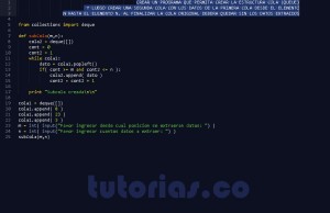 programacion en python: subcola de m hasta n