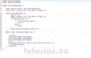 programacion en java: subpila 1 hasta n
