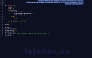 programacion en python: subpila de 1 hasta n