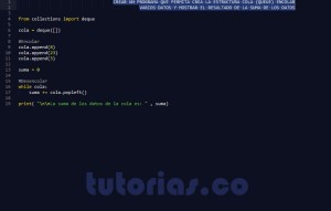 programacion en python: suma datos de una cola