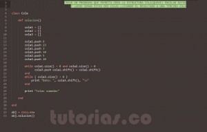 programacion en ruby: suma de colas