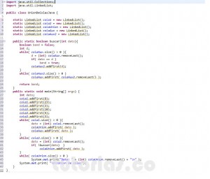 programacion en java: union de colas