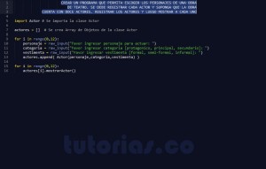 programacion en python: aplicacion clase Actor