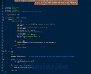 programacion en C++: aplicacion clase Animal