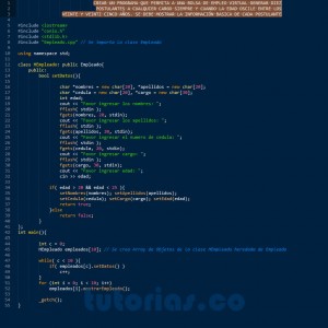 programacion en C++: aplicacion clase Empleado