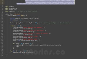 programacion en c#: aplicacion clase Empleado